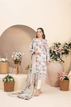 3 Piece Stitched Lawn suit  Buhaisa  By Tawakkal Fabrics