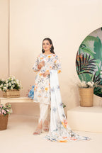 3 Piece Stitched suit Buhaisa by Tawakkal Fabrics