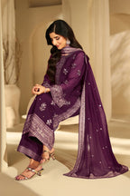 03-Piece Embroidered Chiffon Suit | Ready To Wear
