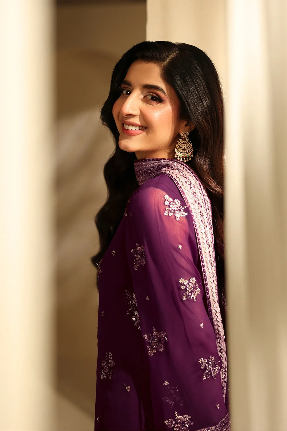 03-Piece Embroidered Chiffon Suit | Ready To Wear