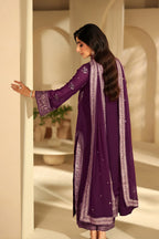 03-Piece Embroidered Chiffon Suit | Ready To Wear