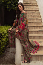 03-Piece Printed Lawn Suit With Chiffon Dupatta | Ready To Wear