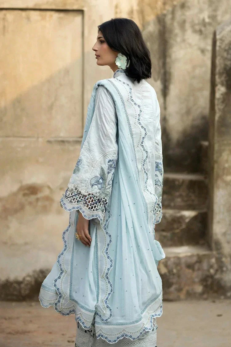 03-Piece Embroidered Lawn Suit With Cotton Net Dupatta | Ready To Wear