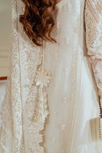 03-Piece Embroidered Organza Suit With Net Dupatta | Ready To Wear