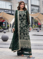 03-Piece Heavy Embroidered Chiffon Long Shirt Suit | Ready To Wear