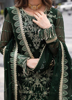 03-Piece Heavy Embroidered Chiffon Long Shirt Suit | Ready To Wear