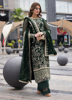 03-Piece Heavy Embroidered Chiffon Long Shirt Suit | Ready To Wear