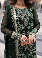 03-Piece Heavy Embroidered Chiffon Long Shirt Suit | Ready To Wear