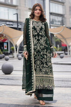 03-Piece Heavy Embroidered Chiffon Long Shirt Suit | Ready To Wear