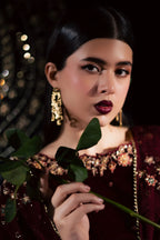 03-Piece Embroidered Micro Velvet Suit | Ready To Wear