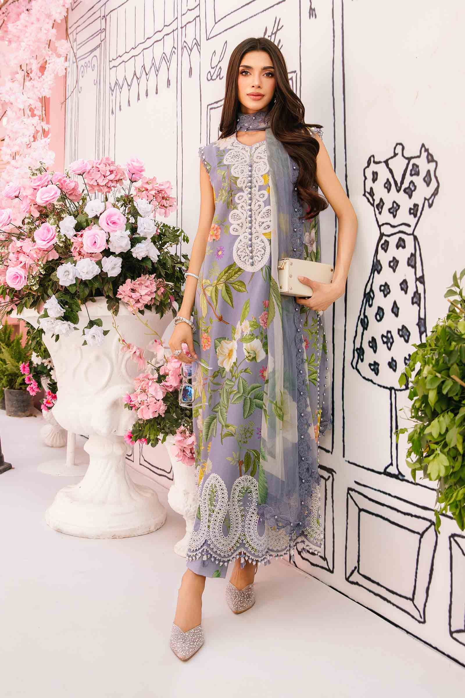 3 Piece Stitched Embroidered Lawn Suit