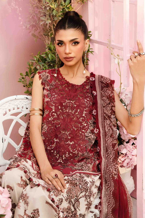 03-Piece Printed Lawn Embroidered Dress Ready To Wear