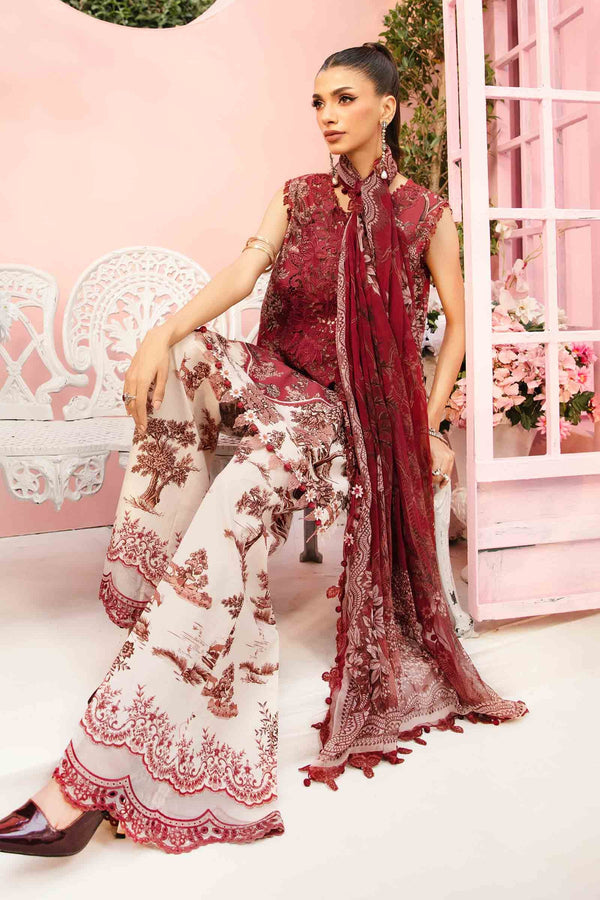 03-Piece Printed Lawn Embroidered Dress Ready To Wear