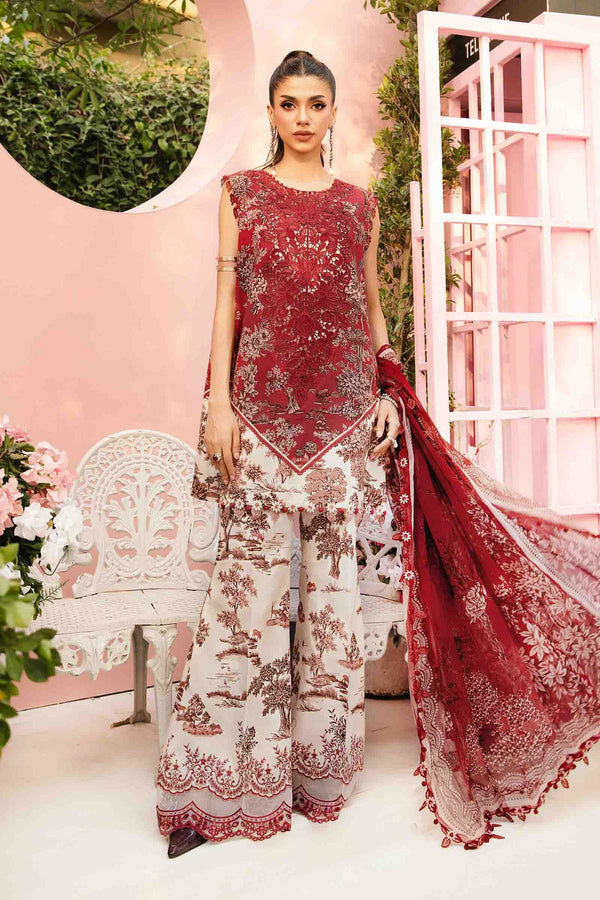 03-Piece Printed Lawn Embroidered Dress Ready To Wear