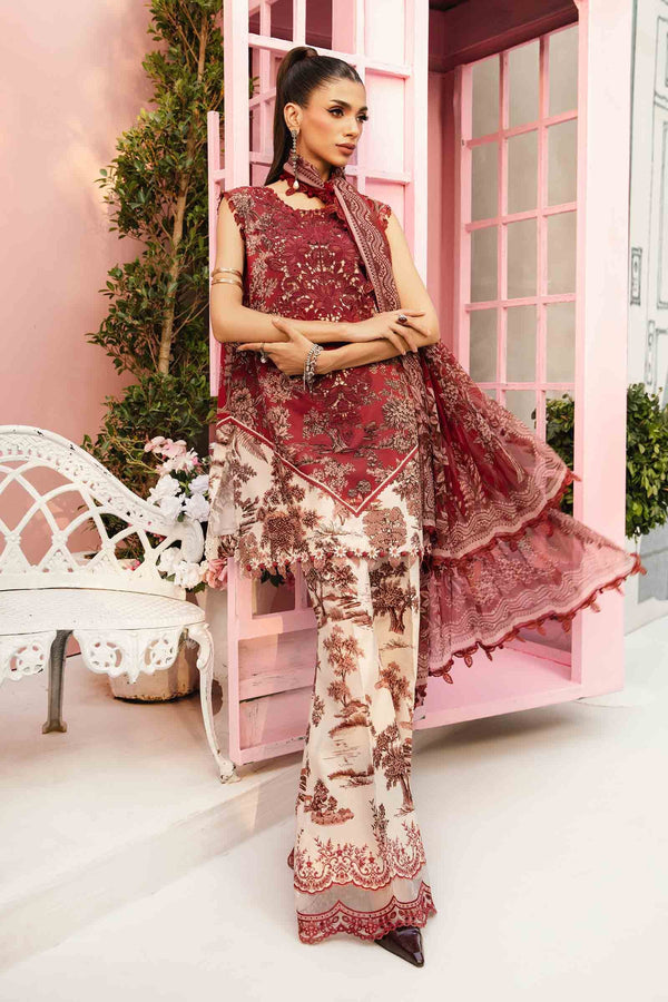 03-Piece Printed Lawn Embroidered Dress Ready To Wear