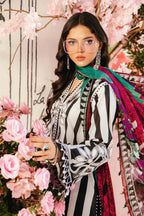 03-Piece Printed Lawn Suit With Embroidery - Ready To Wear
