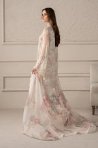 03-Piece Embroidered Chiffon Suit With Silk Trouser & Dupatta | Ready To Wear