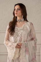 03-Piece Embroidered Chiffon Suit With Silk Trouser & Dupatta | Ready To Wear