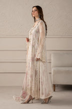03-Piece Embroidered Chiffon Suit With Silk Trouser & Dupatta | Ready To Wear