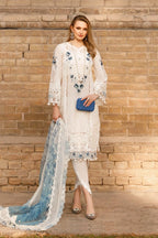 03-Piece Embroidered Cotton Suit With Organza Dupatta | Ready To Wear