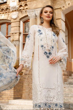 03-Piece Embroidered Cotton Suit With Organza Dupatta | Ready To Wear