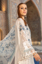 03-Piece Embroidered Cotton Suit With Organza Dupatta | Ready To Wear