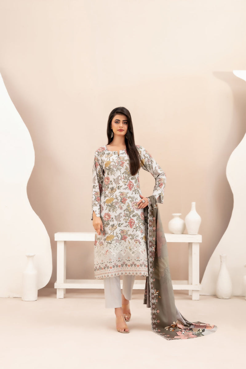 Embroidered Lawn 3-Piece Suit
