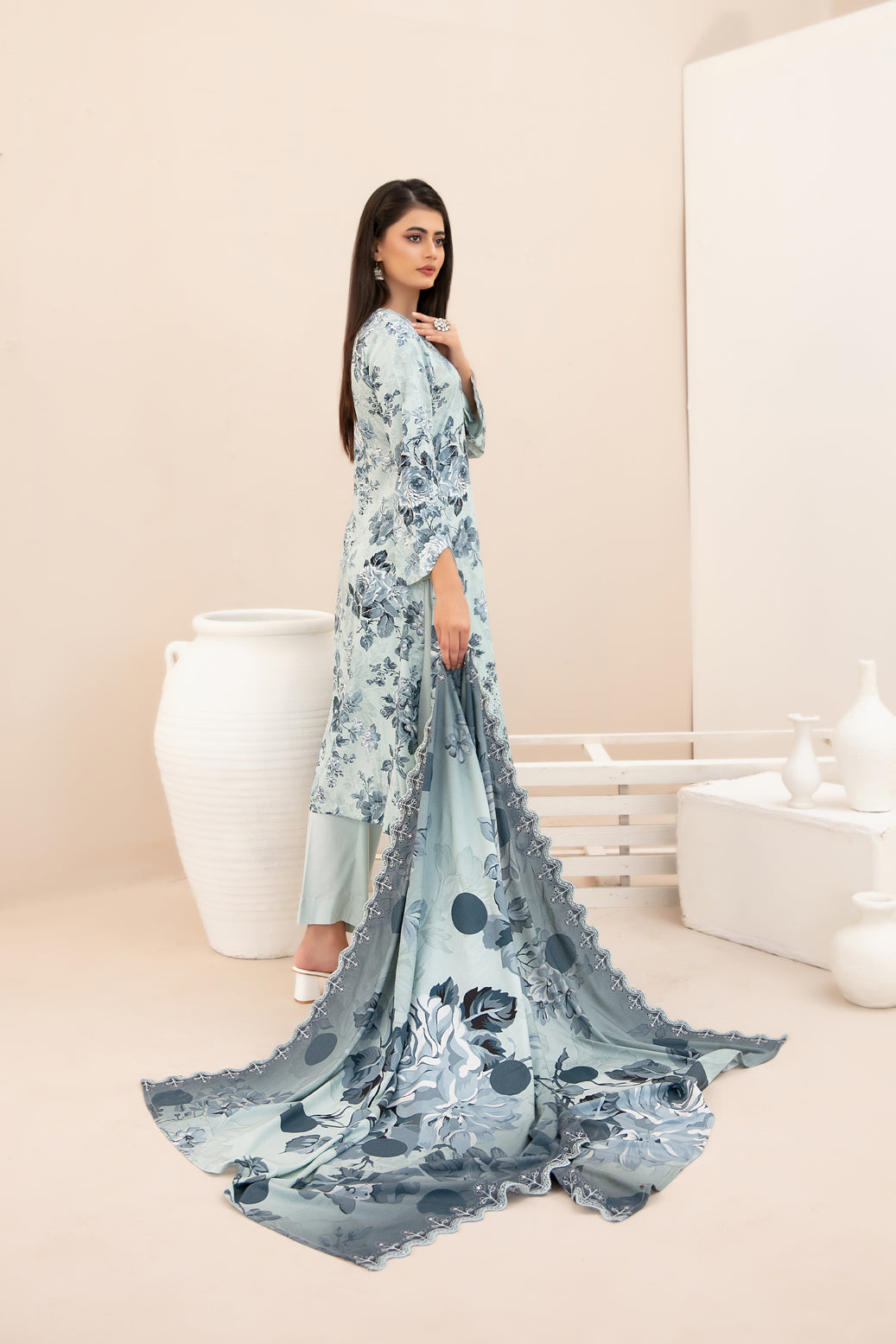 3  Piece Stitched Lawn Suit