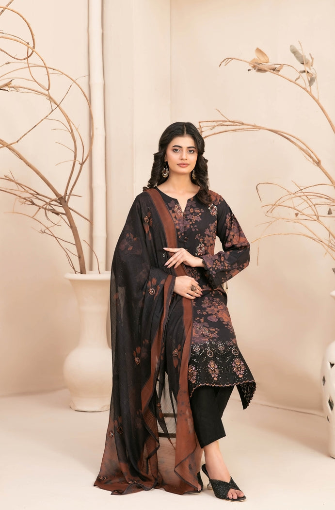 Alvira by Tawakkal Fabrics – Elegant Embroidered Lawn Suit