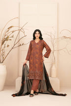3 Piece stitched Lawn suit by  Alvira.