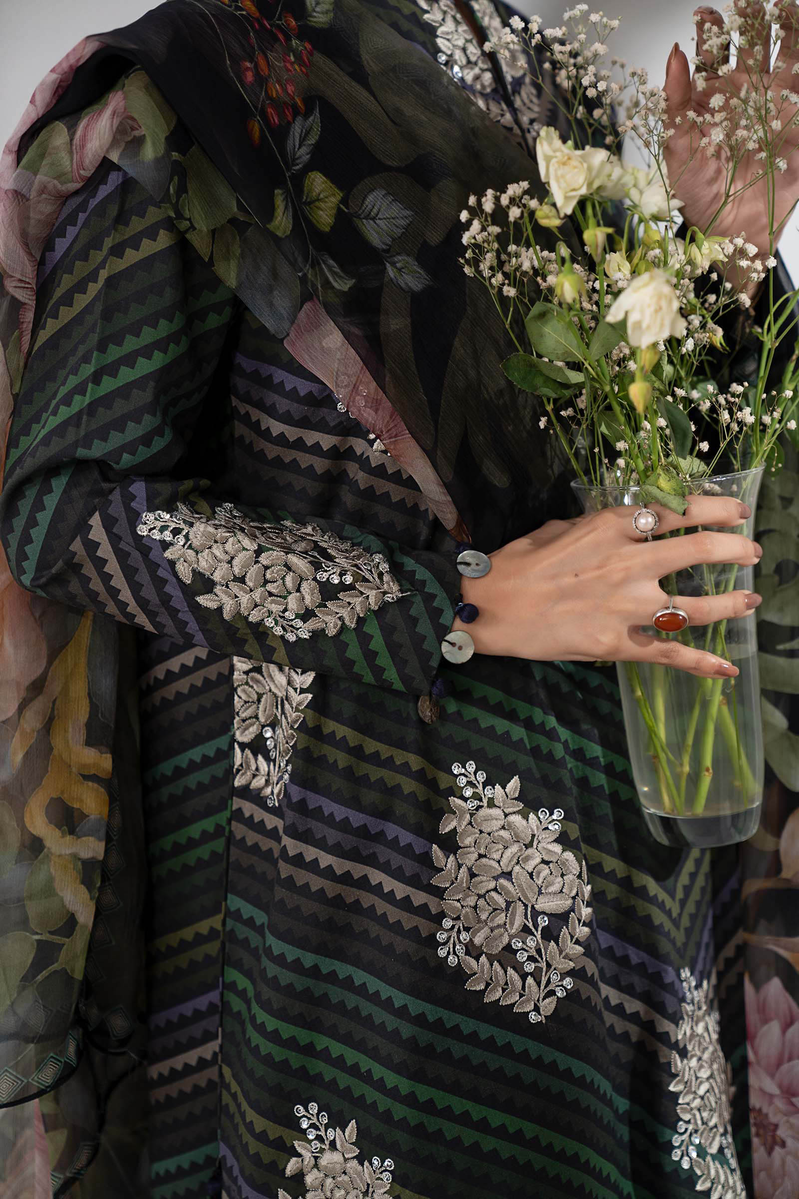 3 Piece Printed Lawn With Fully Heavy Embroidered Dress