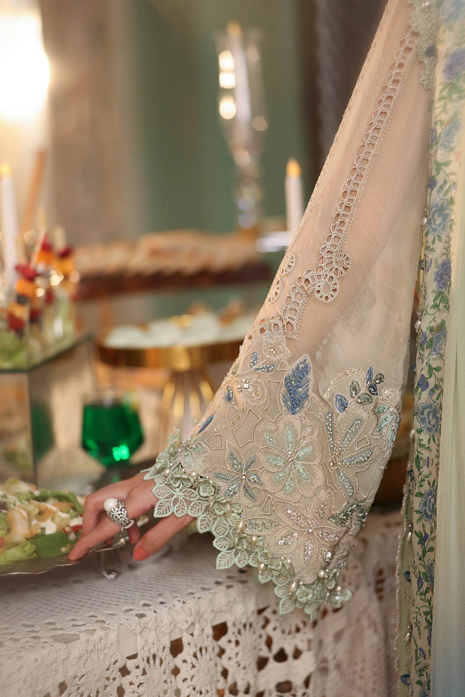 03-Piece Chiffon Suit With Embroidery | Ready To Wear