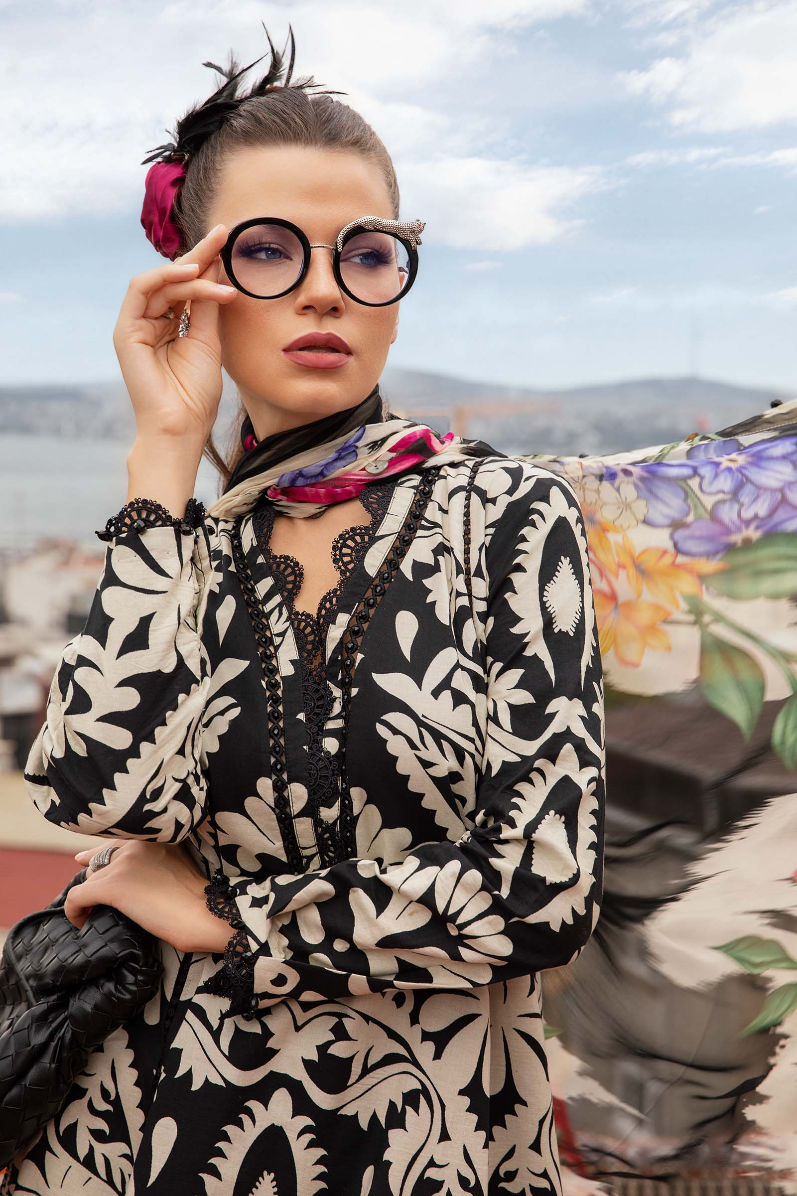 3 Piece Stitched Printed Cambric Suit