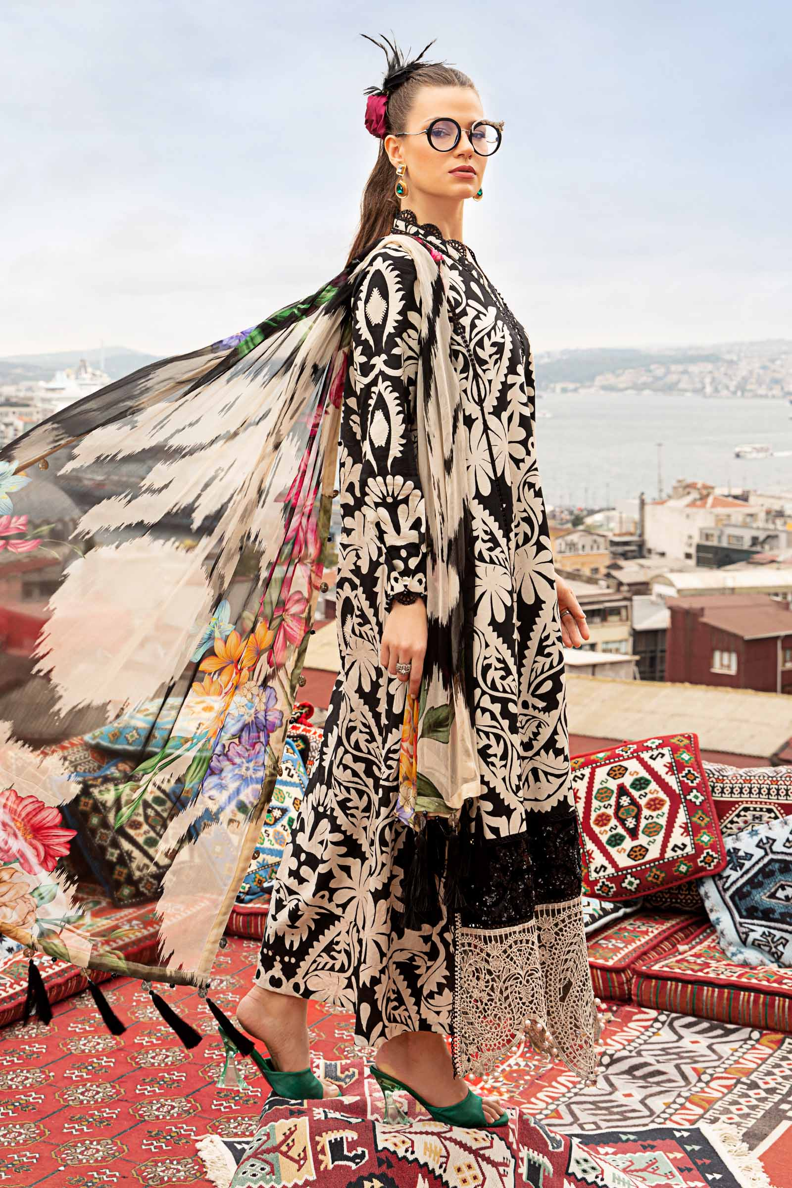 3 Piece Stitched Printed Cambric Suit