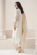 The Pastel Blossom: Schiffli & Floral Embroidered Cotton Suit | Ready To Wear