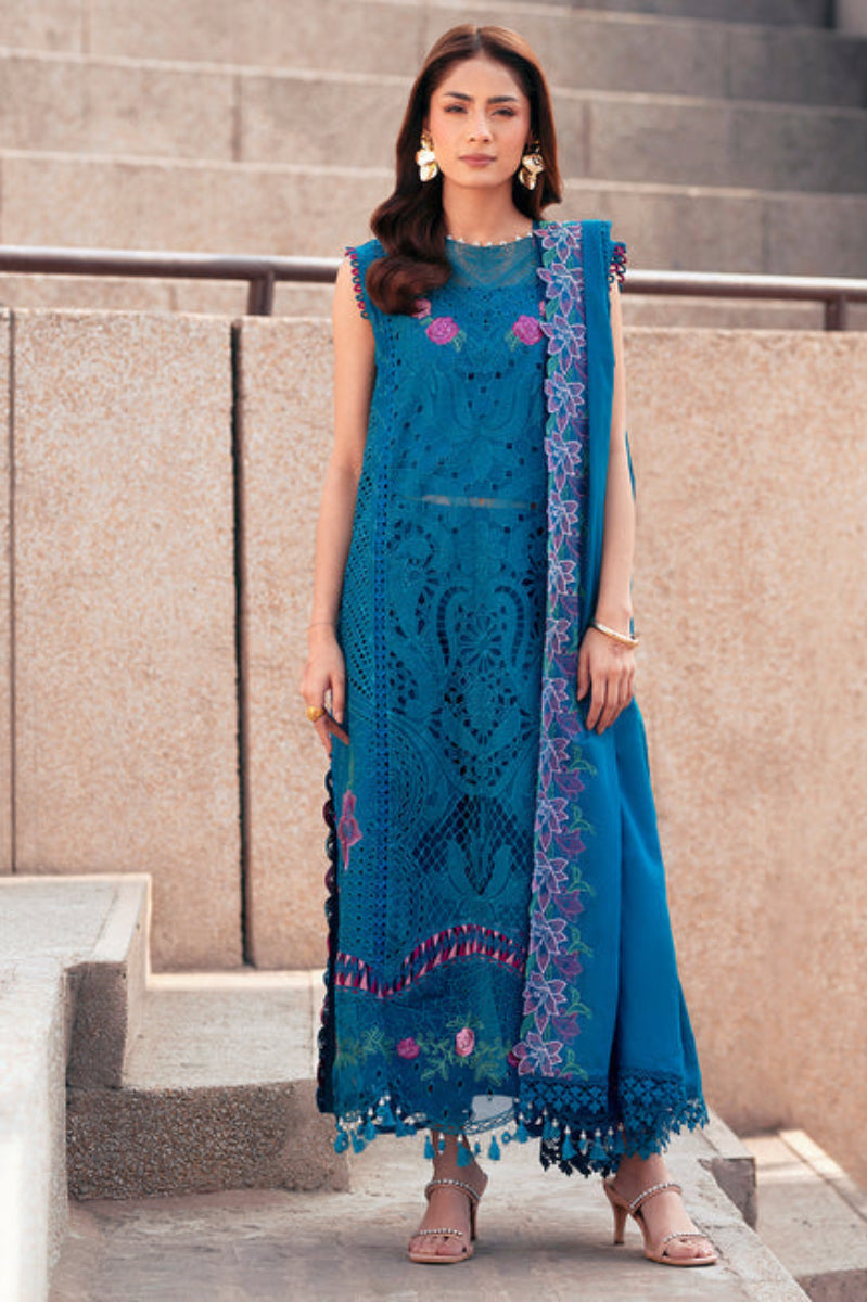 03-Piece Heavy Embroidered Chikankari Lawn Dress
