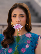 03-Piece Heavy Embroidered Chikankari Lawn Dress