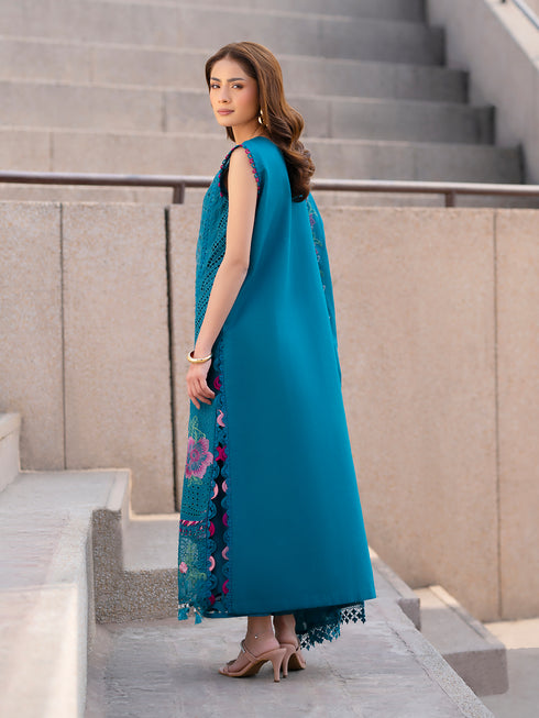 03-Piece Heavy Embroidered Chikankari Lawn Dress