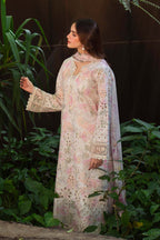 03-PIECE CHIKANKARI EMBROIDERED LAWN DRESS - Kapra Collection
