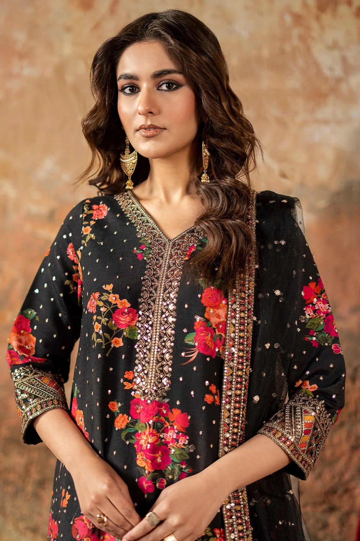 03-Piece Printed Lawn With Embroidered Chiffon Dupatta - Ready To Wear