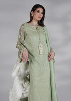 Mint Green - Embroidered Chiffon Suit | Ready To Wear