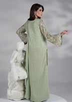 Mint Green - Embroidered Chiffon Suit | Ready To Wear