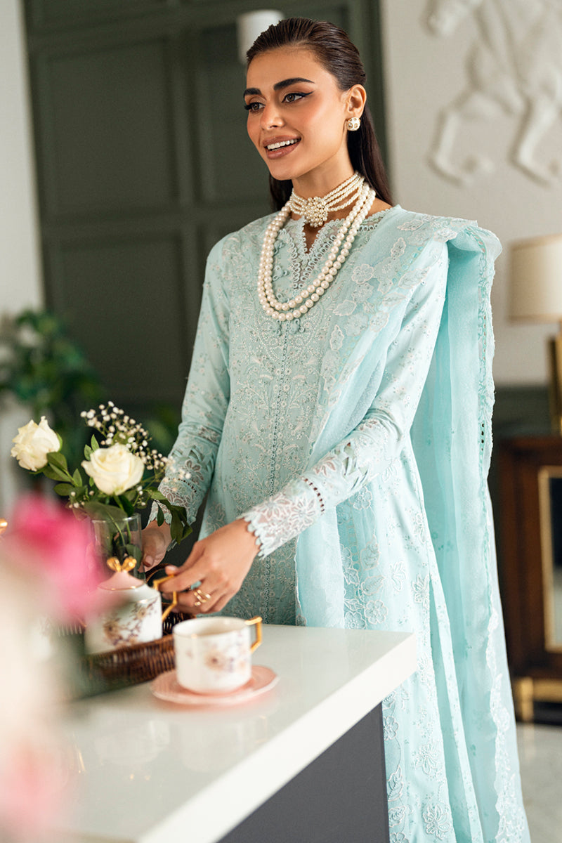 03-Piece Lawn Suit With Khaddi Net Dupatta | Ready To Wear