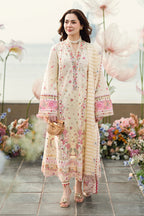03-Piece Lawn Cotton Suit With JACQUARD ORGANZA Dupatta