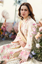 03-Piece Lawn Cotton Suit With JACQUARD ORGANZA Dupatta