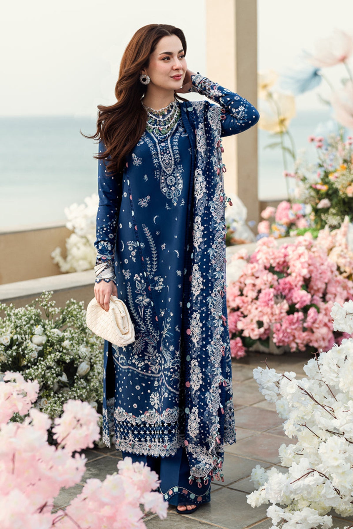 Qalamkar Embroidered Lawn 3-Piece Dress RTW