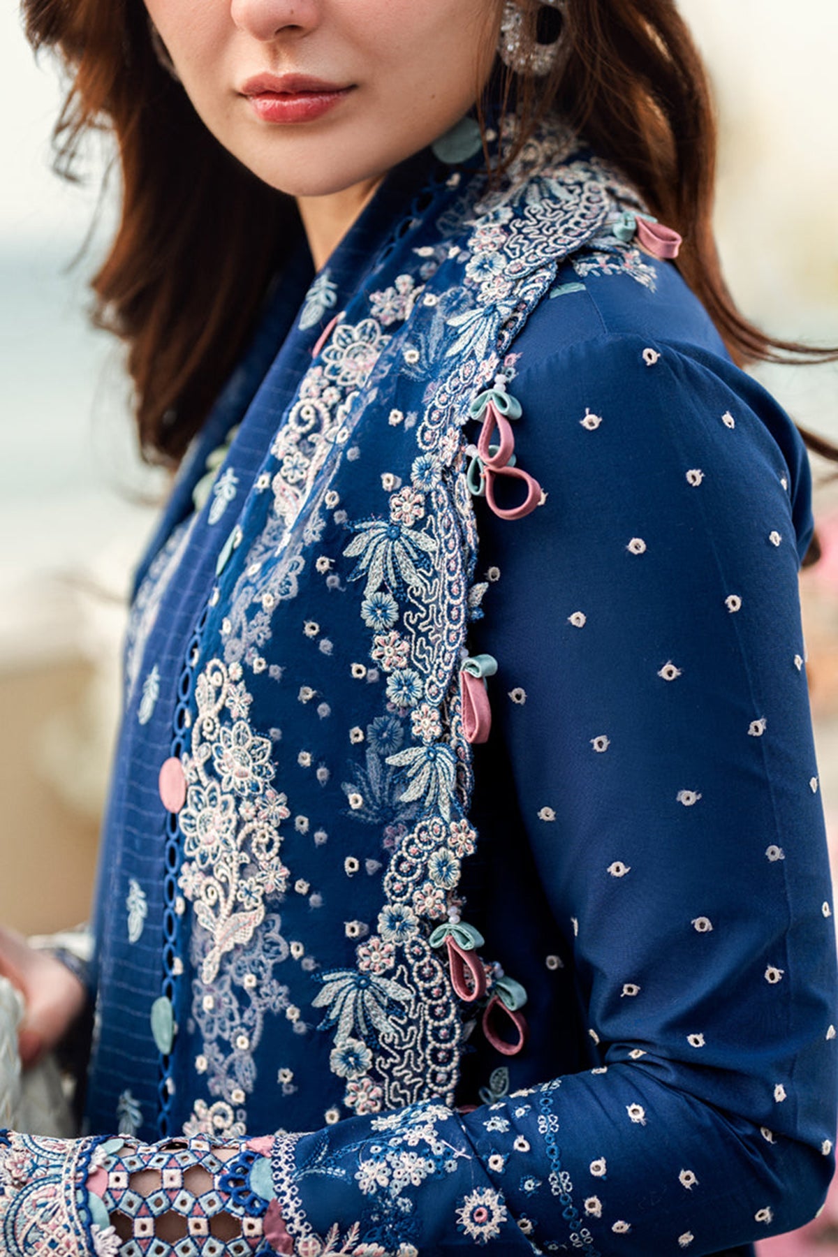 Qalamkar Embroidered Lawn 3-Piece Dress RTW