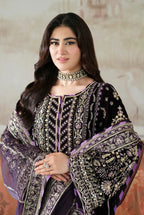 3 Piece Stitched Valvet Suit  - Ready to Wear