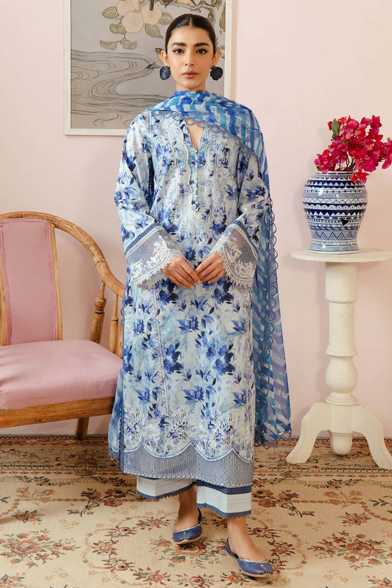 03-Piece Embroidered Printed Lawn Dress Ready To Wear