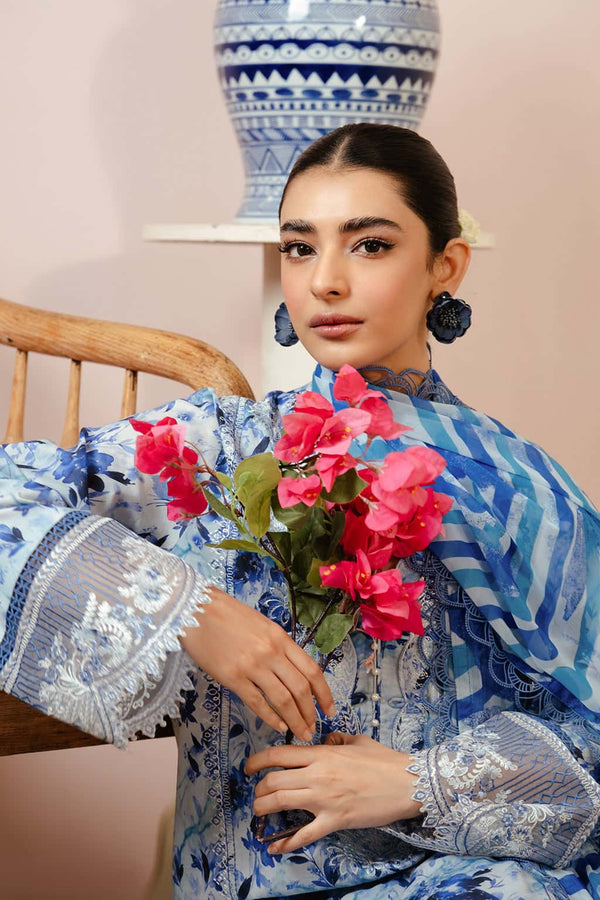 03-Piece Embroidered Printed Lawn Dress Ready To Wear